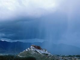 morning view of potala palace